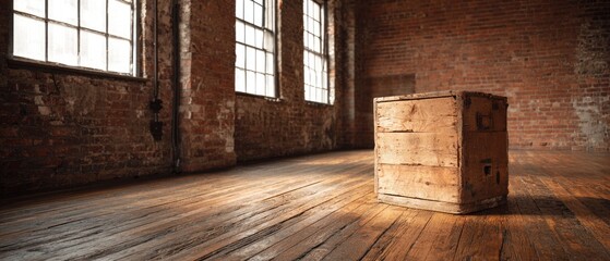 Grungy Brick Warehouse Interior Architectural Photography
