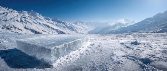 Stunning Panoramic View of SnowCovered Mountain Range