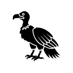 Majestic vulture in silhouette, a symbol of scavenging and survival in nature