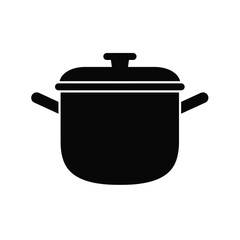 Black pot icon cooking kitchen