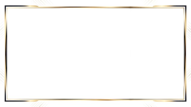 Elegant Golden and Black Geometric Border Frame