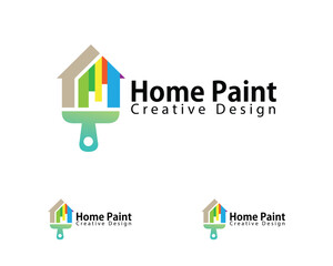 home paint logo creative design concept repair service