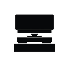 Metal stamping press machine icon industrial