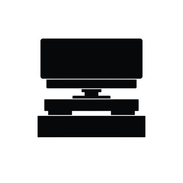 black computer monitor simple design clip art preview