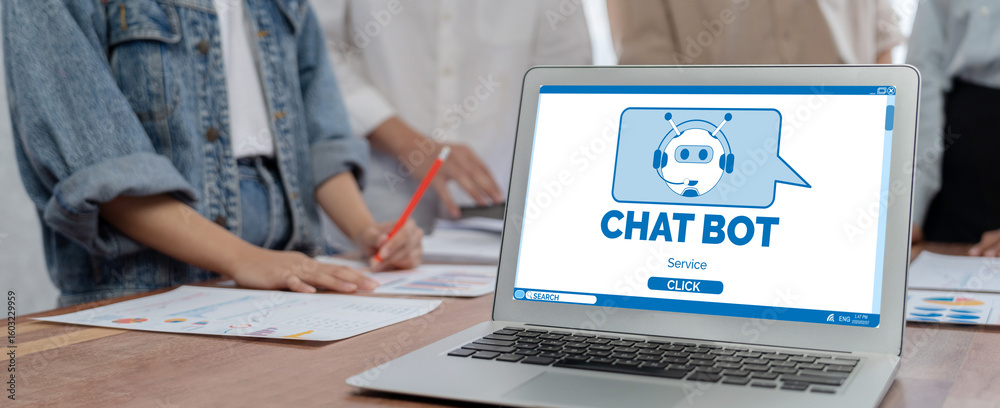 Poster chatbot software application for brisk online business that automatically reply to customer question