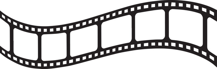  Film strip background retro 35mm movie frames vector