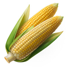 Fresh Baby Corn Clipart Clean White Background PNG