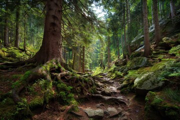 Obraz premium Enchanted woods and trails in Slovakia