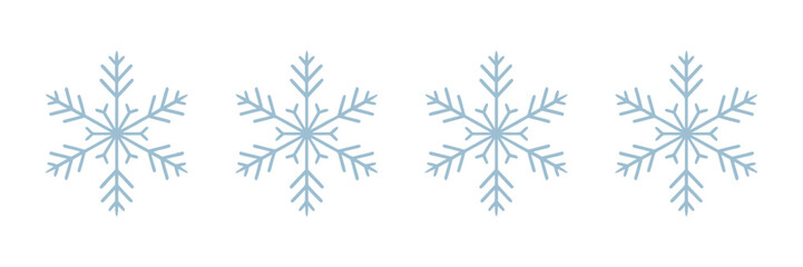Snowflakes blue icon set. Snowflakes template. Snowflake winter. Snowflakes icons. Snowflake vector icon