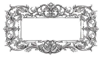 Elegant Vintage Frame with Floral Ornament