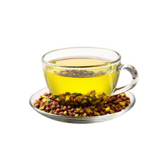 Aromatic Cup of Buckwheat Tea with Loose Leaves