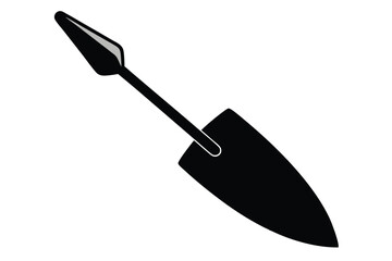 Isolated Black Mascara Wand Illustration with Pointed Tip and Sleek Handle Design