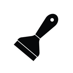Black scraper tool icon white