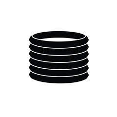 Stacked rings icon circular geometric