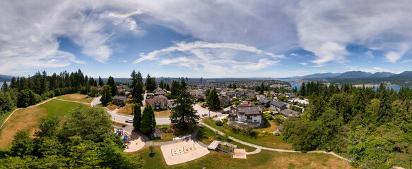 Panoramic View of Scenic Burnaby Landscapes and Urban Skyline in Canada © edb3_16