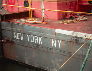 fishing boat in the harbor New York 