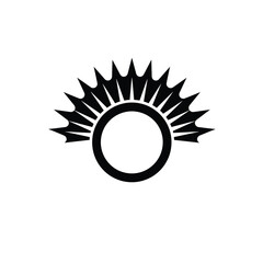 Black sunburst ring symbol circle solar
