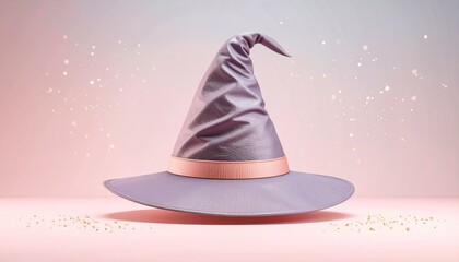 A stylish witch hat displayed elegantly.