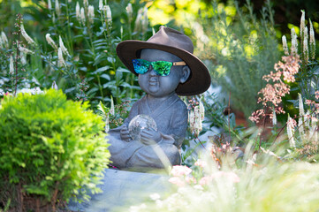 statue in summer garden