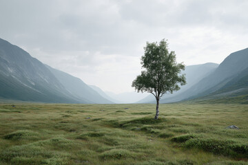 breathtaking tundra plain in norway stretches endlessly under overcast sky showcasing natures beauty