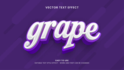 grape editable text effect 3d