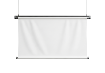 Sleek white vertical screen for modern advertising