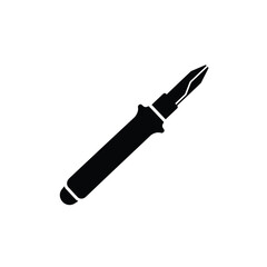 Wire end tool icon black white
