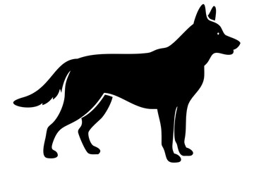 Albino German Shepherd Dog Silhouette canine animal