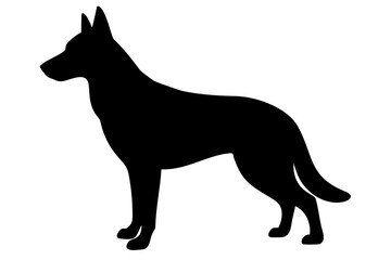 Brown German Shepherd Dog Silhouette animal