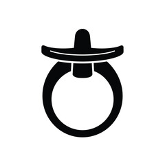 Black baby pacifier icon infant nipple