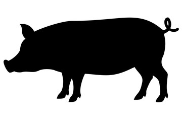 Duroc Pig Silhouette swine farm animal