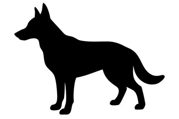 Red German Shepherd Dog Silhouette animal canine