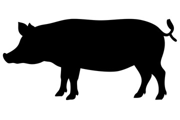 Tamworth Pig Silhouette animal farm animal