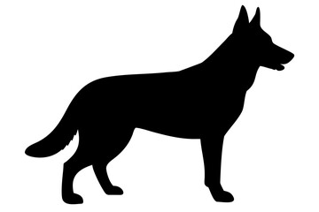 Tan German Shepherd Dog Silhouette animal