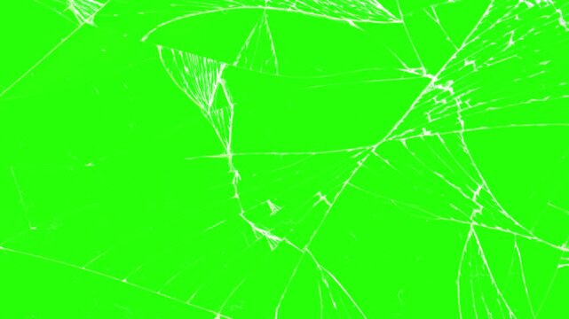 Super slow motion of shattering glass against green screen background. footage of broken glass, with green screen in the background.Half screen glass fractures screen exchange guarantee fix.