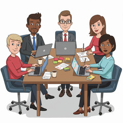 People gathered in the office