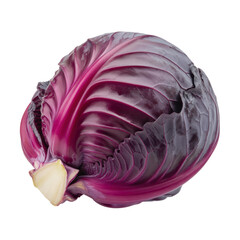 Obraz premium Whole red cabbage isolated on white background 