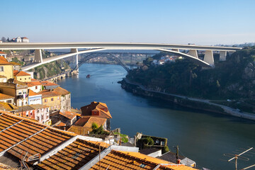 Aerial View of Porto's Riverside Housing