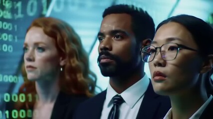 Diverse team analyzing data. - Powered by Adobe