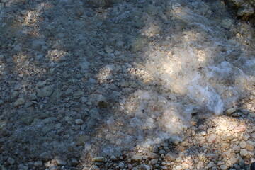 Ocean waves on a stony sea shore, Murter, Croatia