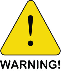 Yellow warning sign attention danger caution alert