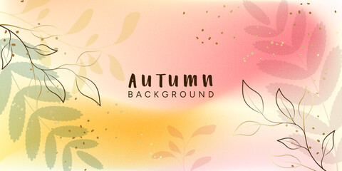Autumn background with rowan leaves