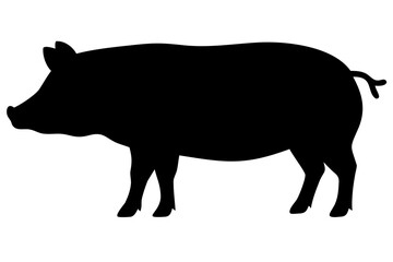 Duroc Pig Silhouette swine farm animal
