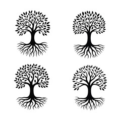 Abstract Tree Design Vector Illustration
