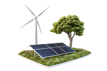 Eco-Friendly Renewable Energy Design Transparent Background