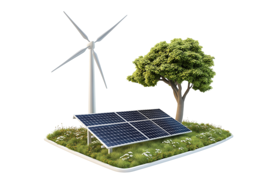 Eco-Friendly Renewable Energy Design Transparent Background