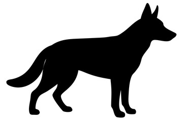 Albino German Shepherd Dog Silhouette white dog animal silhouette