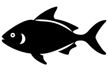 Silhouette of a Tetra Fish Swimming aquatic animal
