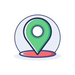 Green map marker icon indicating a location on a map