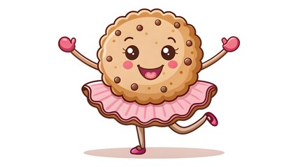 Happy Dancing Chocolate Chip Cookie Character